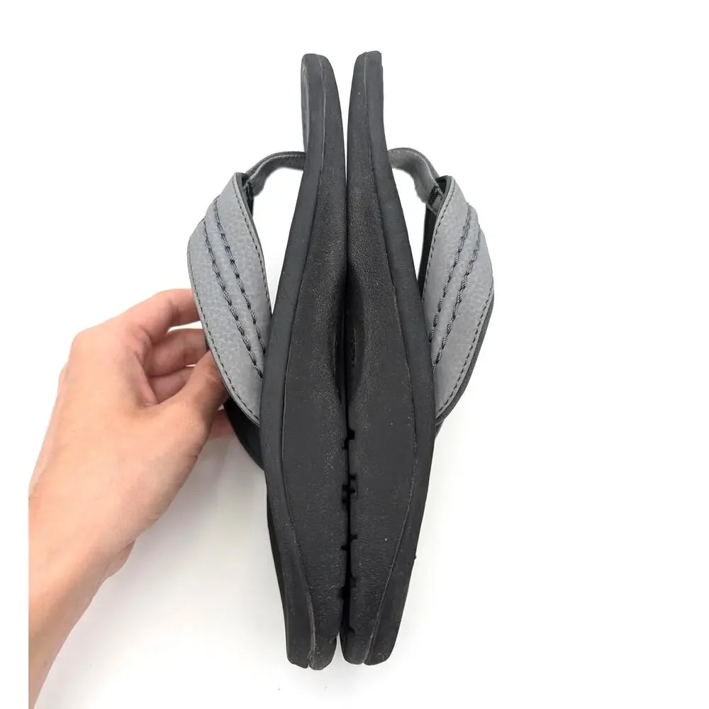Olukai Hokua Soft Straps Flip Flop Beach Sandals Men's Black Size US8 EU41